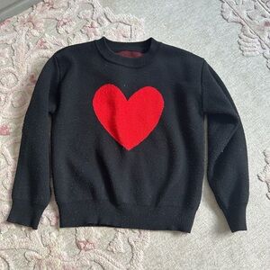 Black and Red Valentines Heart Sweater 3T